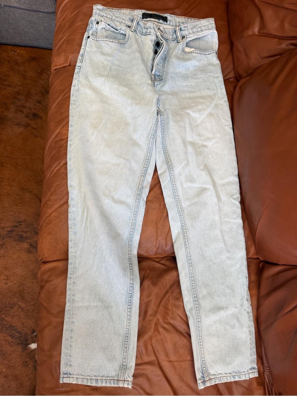 T by Alexander Wang Light Blue Straight-Leg Jeans